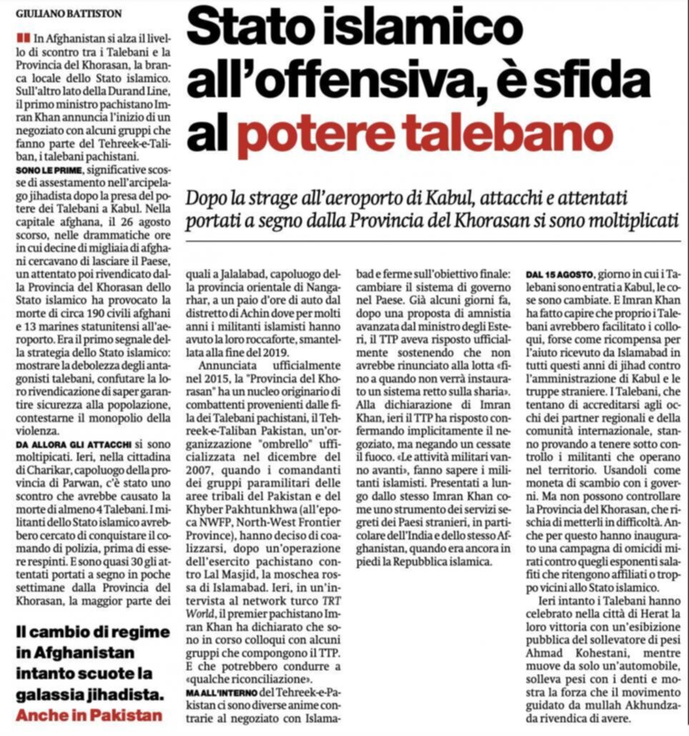 Articolo apparso su “il manifesto” il 2 ottobre 2021 a firma Giuliano Battiston