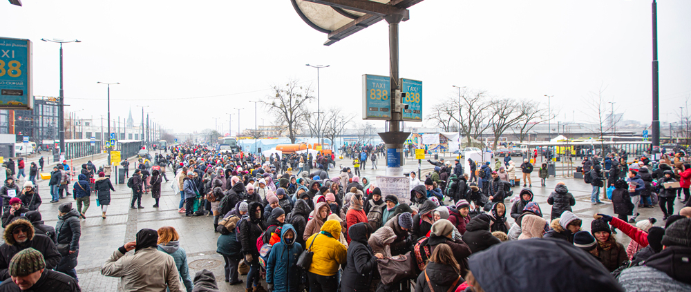 massiccio afflusso di sfollati ucraini
